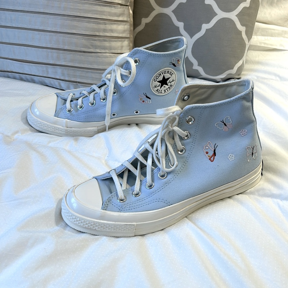 Converse Chuck 70 Butterfly Wings Chambray Blue Size 9.5